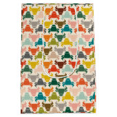 Kleurrijke Rustic Bull Head Silhouet Medium Cadeauzakje (Achterkant)