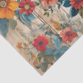 Kleurrijke rustieke bloemen decoupage tissuepapier (Detail)