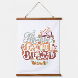 Kleurrijke rustieke dankbaar gezegend hangend wandkleed