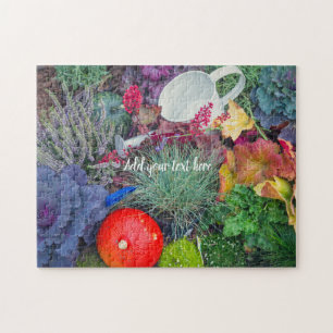 Kleurrijke rustieke herfsttuin legpuzzel