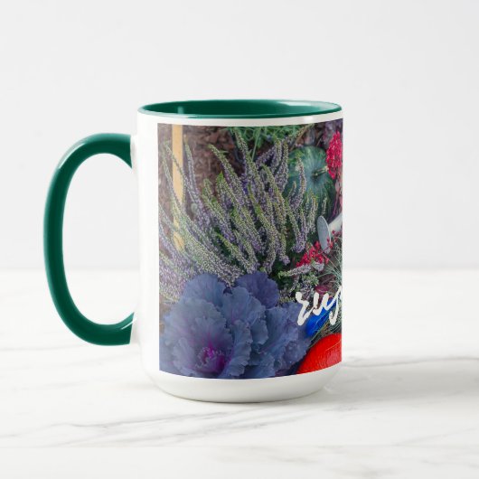 Kleurrijke rustieke herfsttuin mok (Links)