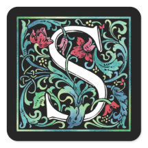 Kleurrijke S-sticker