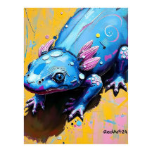 Kleurrijke Salamander Muurkunst – Bedreigde Amfibi