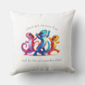 Kleurrijke Salamanders doen de Salamander Slide Kussen (Achterkant)