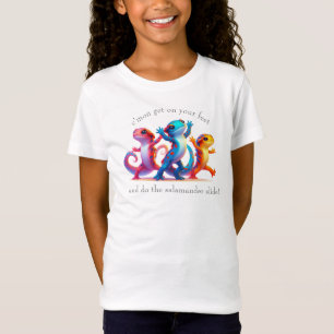 Kleurrijke Salamanders doen de Salamander Slide T-shirt