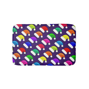 Kleurrijke Santa Hats Small Bath Mat