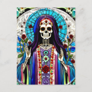 Kleurrijke Santa Muerte Briefkaart
