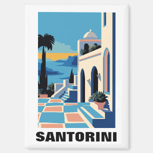 Kleurrijke Santorini Griekenland Architectuur Schi Magneet