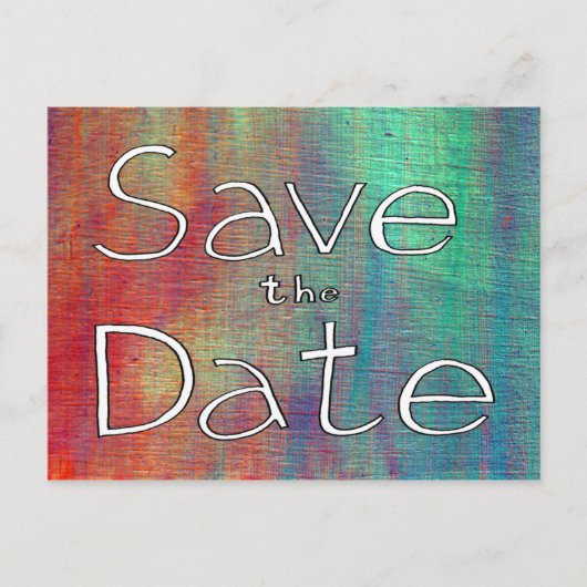 Kleurrijke Save the Date Briefkaart () (Voorkant)