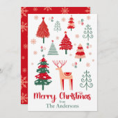 Kleurrijke Scandinavische landschap feestelijke ke Feestdagenkaart (Voorkant / Achterkant)