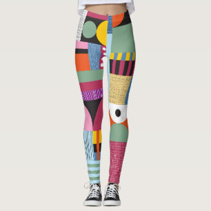 Kleurrijke Scandinavische: vrolijke patroonmix. Leggings