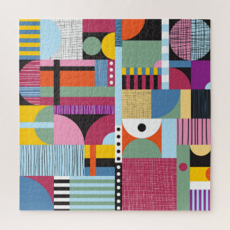 Kleurrijke Scandinavische: vrolijke patroonmix. Legpuzzel