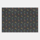 Kleurrijke schaar op het karton inpakpapier vel (Voorkant 3)