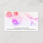 Kleurrijke Schaar Tape Thread Seamstress Visitekaartje (Achterkant)