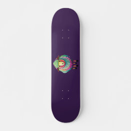 Kleurrijke schapenillustratie skateboard