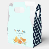 Kleurrijke Schattige Chicken Family Boy Dank u Bedankdoosjes (Geopend)