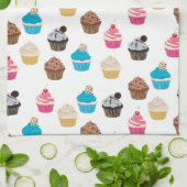 Kleurrijke schattige cupcakes patroon theedoek (Gevouwen)