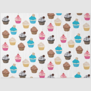 Kleurrijke schattige cupcakes patroon tissuepapier