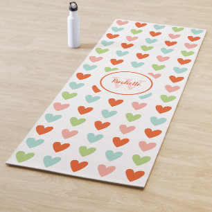 Kleurrijke Schattige hart Monogram Meditatie Yoga Yogamat