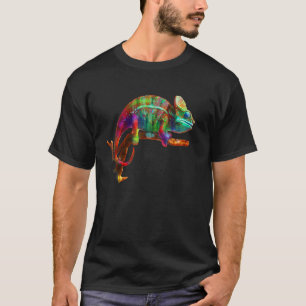 Kleurrijke schattige kameleon Lizard for Reptiles T-shirt