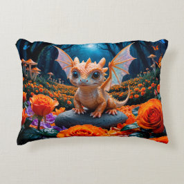 Kleurrijke Schattigee Baby Dragons Accent Kussen