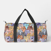 Kleurrijke Schattigee Cat Crowd Pattern Whimsical  Plunjezak (Voorkant)