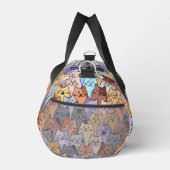 Kleurrijke Schattigee Cat Crowd Pattern Whimsical  Plunjezak (Rechts)