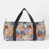 Kleurrijke Schattigee Cat Crowd Pattern Whimsical  Plunjezak (Achterkant)