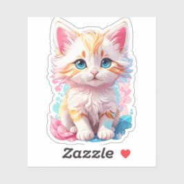 Kleurrijke Schattigee Kawaii Kitten Sticker
