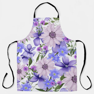 Kleurrijke Schattigee Lavendel Daisies Lilacs Bloe Schort