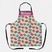Kleurrijke Schattigee Macarons Patroon Gepersonali Schort (Voorkant)