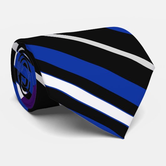 Kleurrijke Schattigee Stripes Pattern Stropdas (Opgerold)