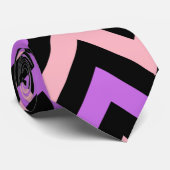 Kleurrijke Schattigee Stripes Pattern Stropdas (Opgerold)