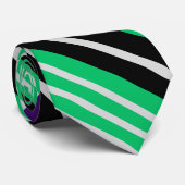 Kleurrijke Schattigee Stripes Pattern Stropdas (Opgerold)