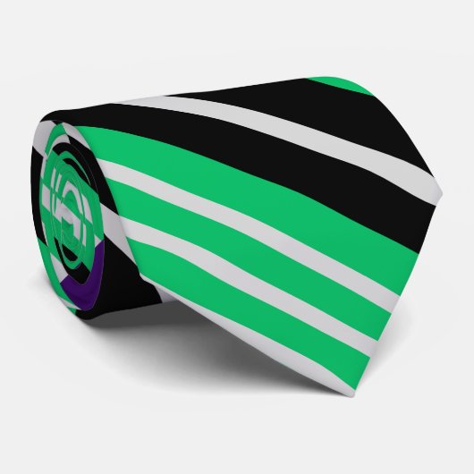 Kleurrijke Schattigee Stripes Pattern Stropdas (Opgerold)