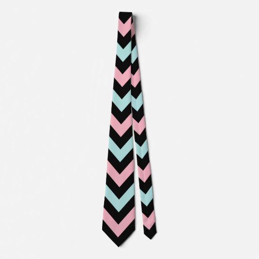Kleurrijke Schattigee Stripes Pattern Stropdas (Voorkant)