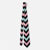 Kleurrijke Schattigee Stripes Pattern Stropdas (Achterkant)