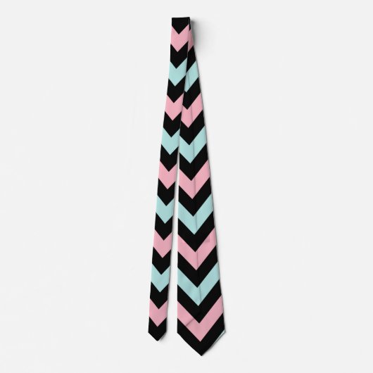Kleurrijke Schattigee Stripes Pattern Stropdas (Achterkant)