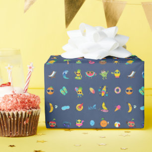 Kleurrijke Schattigee vruchten Zomerzwembad Verjaa Cadeaupapier