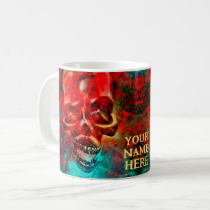 Kleurrijke schedel. Gepersonaliseerd Koffiemok