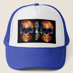 KLEURRIJKE SCHEDEL SKELET GELUKKIGE HALLOWEEN KLED TRUCKER PET
