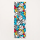 kleurrijke schedels yogamat (Voorkant)