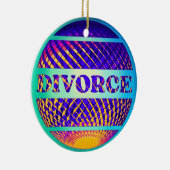 Kleurrijke scheiding disco bal keramisch ornament (Rechts)
