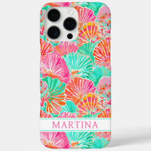 Kleurrijke Schelpen met Monogram iPhone 16 Pro Max Hoesje