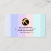 Kleurrijke schilderende wandhandbediende visitekaartje (Achterkant)