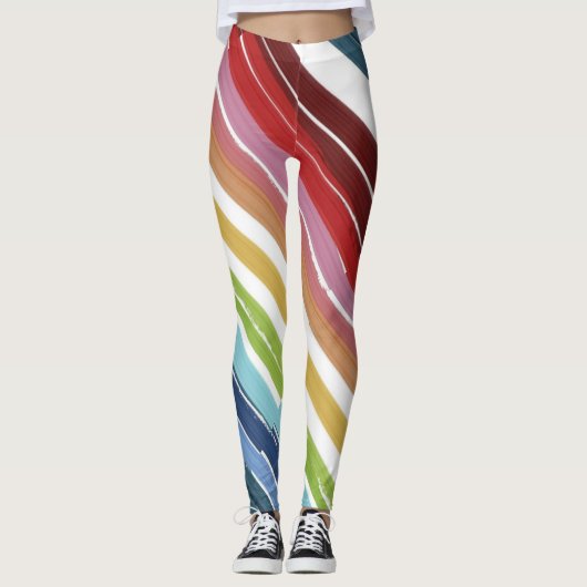 Kleurrijke schilderij Leggings (Voorkant)