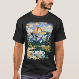 Kleurrijke schildering van Half Dome in Yosemite N T-shirt