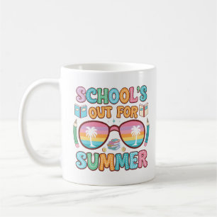 Kleurrijke "School's Out" Sunset Design Koffiemok