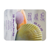 Kleurrijke Seashells Bruiloft Save the Date Magnet Magneet (Horizontaal)