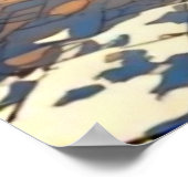 Kleurrijke Seaside Café Al Fresco Patio Poster (Hoek)